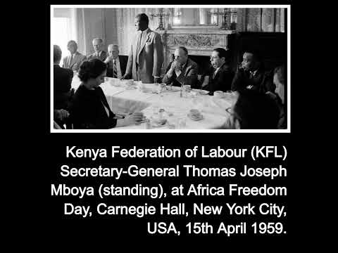 No I Of Kenyan Leader Tom Mboya Addressing Attendees At Africa Freedom Day USA 15th April 1959 