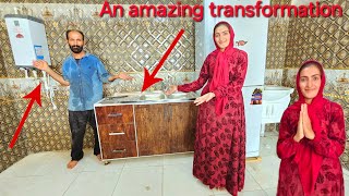 An amazing transformation in Zoleikha's home: installation of new kitchen appliances.
