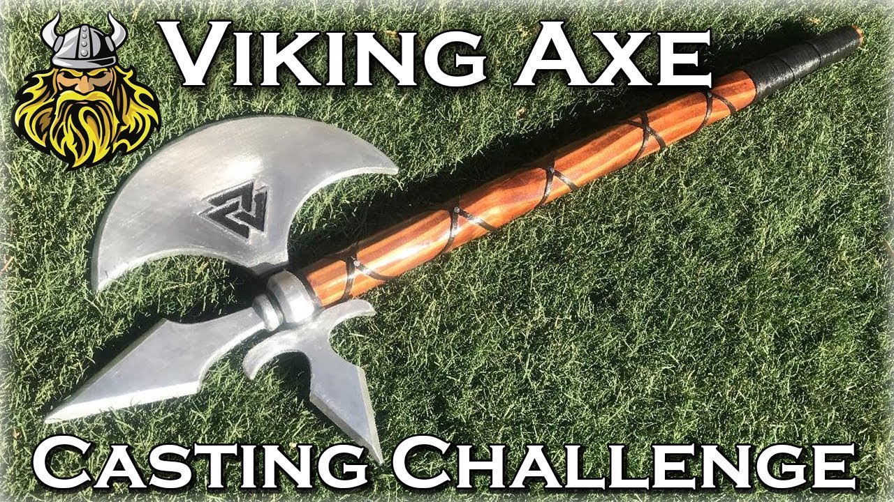 Casting An Aluminum VIKING AXE From Scrap Metal - Hand Made Viking Axe Casting Challenge - YouTube
