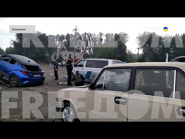 Циничный удар РФ по автоколонне в Запорожье: эксклюзивные кадры FREEДОМ