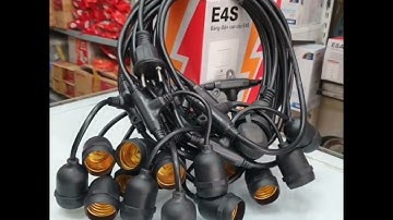Dây đui đèn trang trí kín nước 5m 10m 10 đui 15 đui 20 đui kích cỡ E27chống thấm ngoài trời