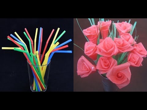 Ternyata INILAH 3 Cara  Membuat  Bunga  dari  Sedotan  Plastik  