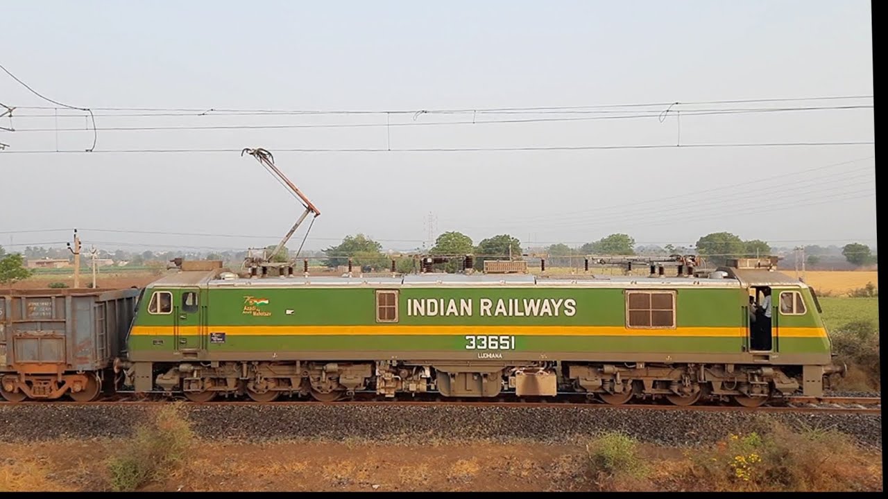 Stunning speed of WAG7 with BCN wagon rake & WAG 7 hauling too large tanker rake.