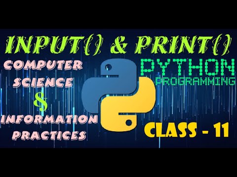 Input( ) and Print() for Input and Output in Python | Computer Science Information Practice Class 11