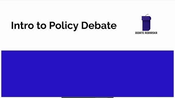 Intro to Policy Debate