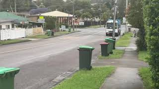 Red bin truck central coast garbage waste
