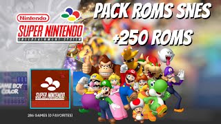 PACK ROMS SNES |+250 ROMS| |RETROARCH, BATOCERA, RETROBAT, ANDROID ETC.|