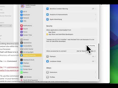 “xampp-osx-8.2.4-0-installer” cannot be opened because the developer cannot be verified