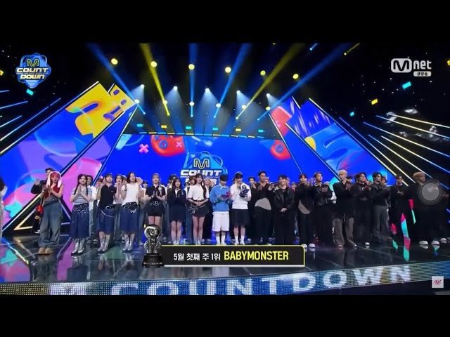 IVE, SEVENTEEN reaction to BABYMONSTER 베이비몬스터   'SHEESH' 1st Win on Mnet M Countdown 240502 class=