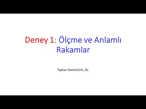 Video: Ölçümleri raporlarken anlamlı rakamlar neden önemlidir?