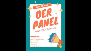 Open Education Week Authorship Panel, March 9 2023