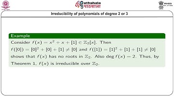 Irreducibility of Polynomials over a field