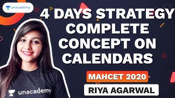 4 Days Strategy | Complete Concept on CALENDARS for MAHCET 2020 | Riya Agarwal