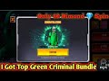 TOP GREEN CRIMINAL BUNDLE FREE FIRE|ONLY 40 DIMOND SPIN | Signature Gaming||