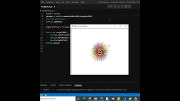 Draw Hypnotic Spiral in Python Turtle Graphic