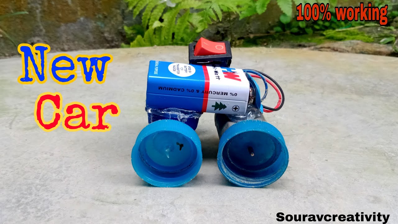 How To Make Car With Bottles Cap Science Project Car YouTube
