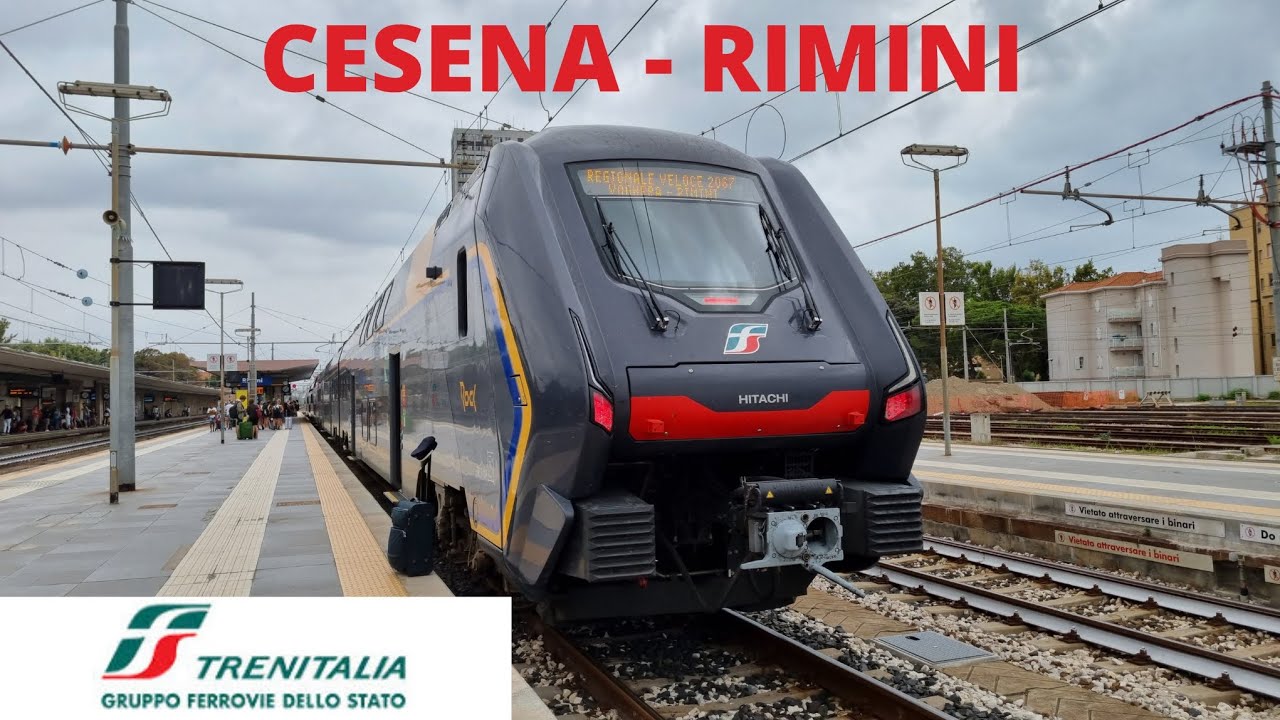 IN VIAGGIO da CESENA a RIMINI A BORDO DELL'ETR521.019!