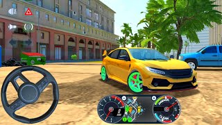 Honda civic crazy car driving in City - Taxi sim 2022 evolution gameplay screenshot 4