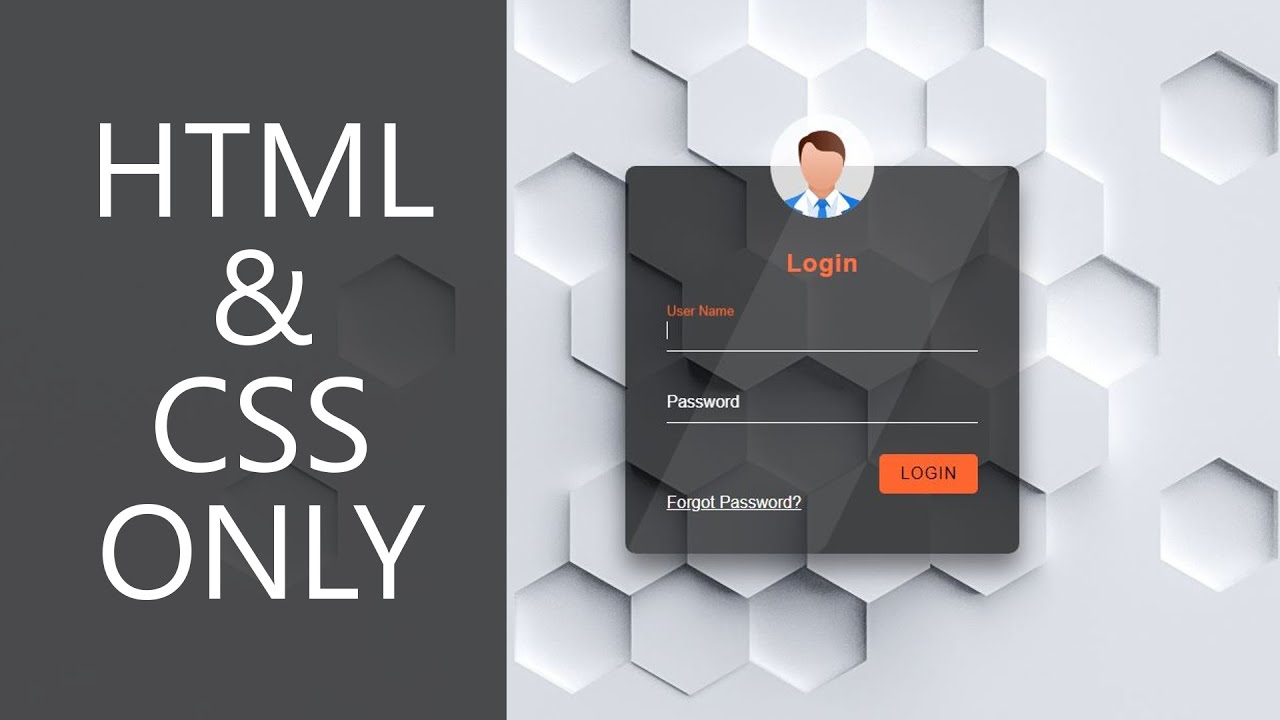 การ สร้าง ฟอร์ม html  Update  Transparent Login Form - HTML \u0026 CSS ONLY