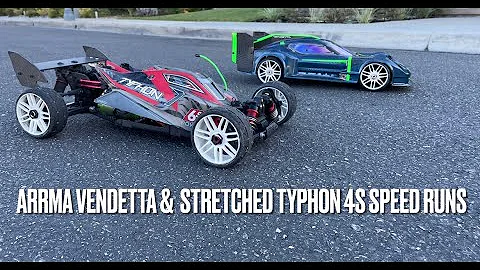 Arrma Vendetta & Stretched Typhon - 4S - Speed Runs - Castle 1721 - XLX2 - TP4050 - CNHL - SMC