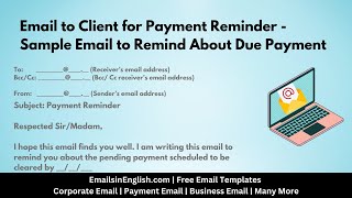 Email to Client for Payment Reminder - Email to Remind About Due Payment