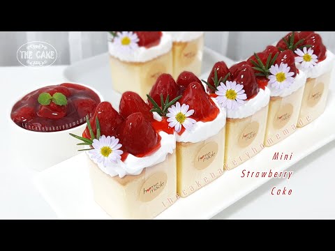 Mini Strawberry Cake and Straw Mini Chocolate Cake  มินิเค้กช็อกโกแลต : By The Cake