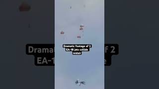 Dramatic footage of 2 EA-18 fighter jets collide midair in Idaho #aviation #military #accidents