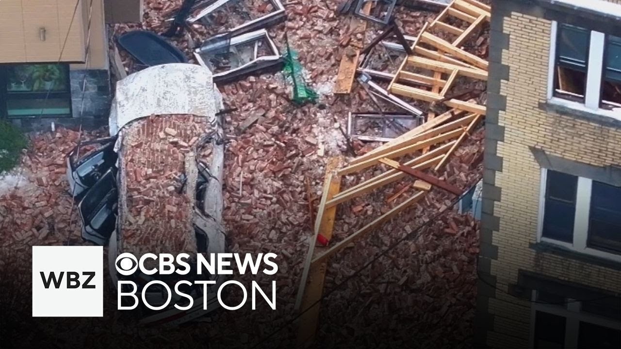 Massachusetts apartment building collapses, crushing car below