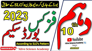 10th class scheme 2023🔥Paper Pattern🔥10th Class Physics Pairing Scheme 2023🤔| Alive Science Academy