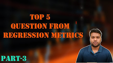 #Top 5 question From Regression metrics | Part-3 | RMSE |MAE | MSE | MAPE