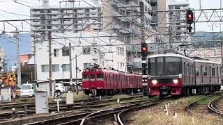 名鉄犬山線　3150系　3154F　普通東岡崎行き　犬山駅発車