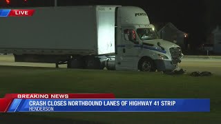 Crash closes lanes on Hwy 41 in Henderson