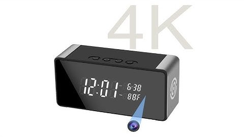 Cazoyol WiFi Hidden Camera -Alarm Clock-Weather Thermometer, 4K Wireless Home Spy Nanny Camera