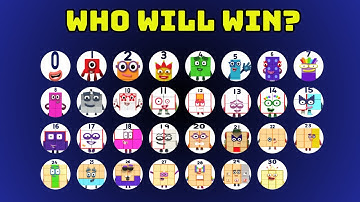 31 NUMBERBLOCKS Marble Race Tournament | Physics Simulation in Algodoo – Round 4