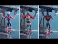 Marvels spiderman miles morales  bridge rescue scene with all suits