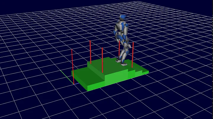 Walking on stairs with multiple contacts