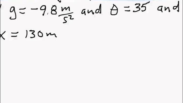 Projectile Problem with Two Unknowns