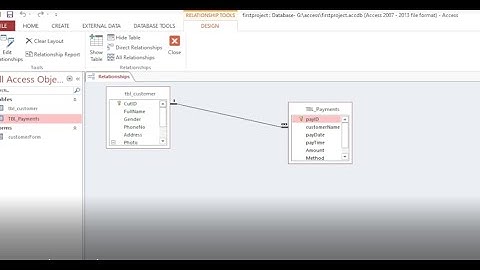 How to create relationships in Access 2013 ||  MS Access In Amharic Language