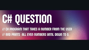 CodePark 0019 : Print Even Numbers to Zero in C# | Ubuntu Console Tutorial