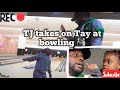 TJ TAKES ON TAY AT BOWLING