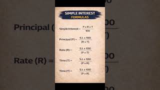 simple interest all formula ❤️💯#math #shorts #shortsfeed