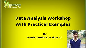 Data Analysis Workshop: With Practical Examples