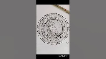 🦌This Starts With One Circle ✨#mandala #mandalaart #shorts#viral#drawing#reels  #youtubeshorts