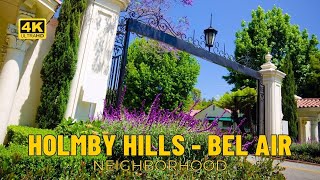 Driving Holmby Hills & Bel Air Neighborhood  Los Angeles  California [4K UHD] May 2024