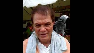 Birdman of NJ, Vince with his African Grey Parrot and Cherry-Headed Conure