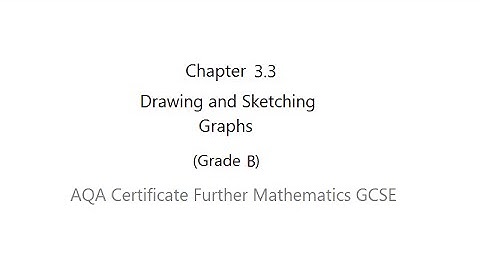 AQA Certificate Further Mathematics GCSE: Chapter 3.3 Drawing and Sketching (Grade B)
