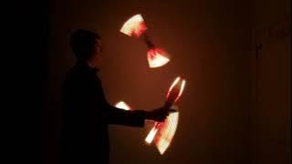 Juggling pixel clubs - Ignis pixel led clubs