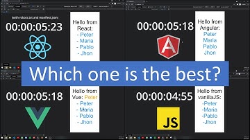 Which one loads faster? Built the same app using React, Angular, Vue and VanillaJS
