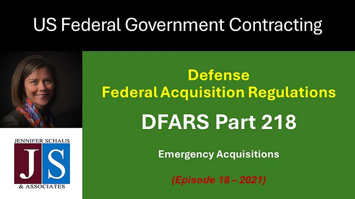 Government Contracting - DFARS Part 218 - Emergency Acquisitions - Win Federal Contracts