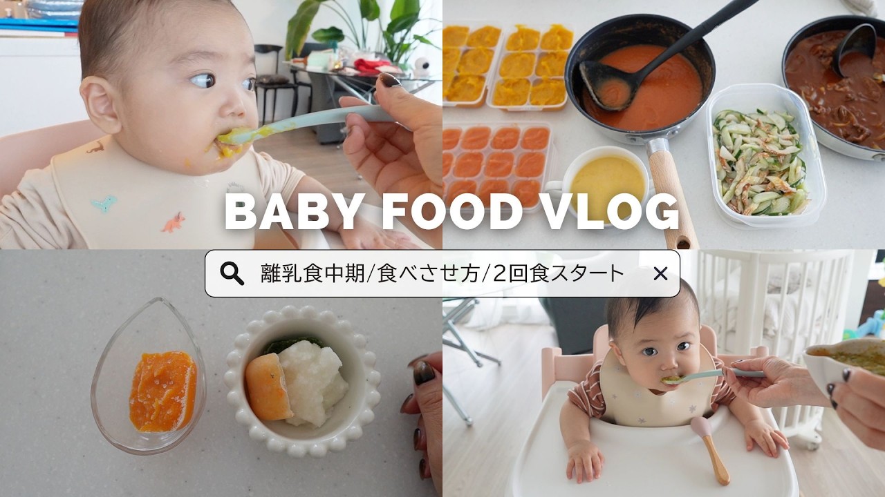 【離乳食３】生後8ヶ月/離乳食中期/2回食スタート/離乳食ストック作り✨